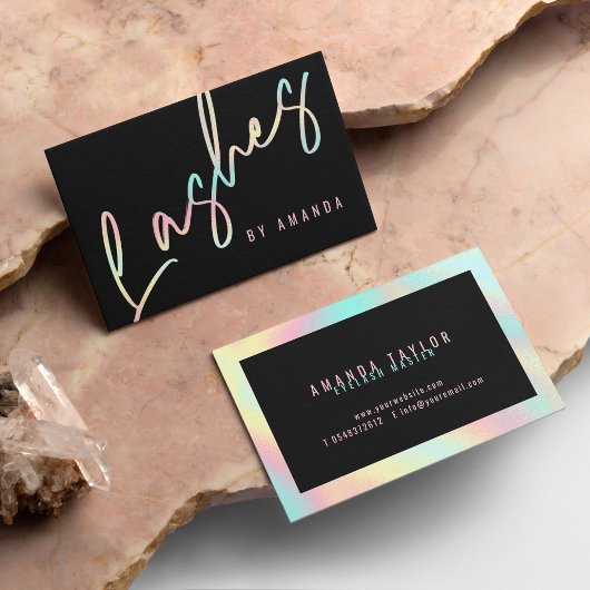 Carte De Visite Lashes Noir Professionnel