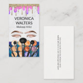 Carte De Visite Lashes oculaires | Beauté maquillage parties scint (Devant / Derrière)