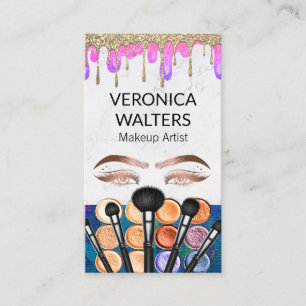 Carte De Visite Lashes oculaires Beauté maquillage parties scint