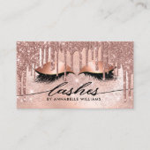 Carte De Visite Lashes Or Rose moderne (Devant)