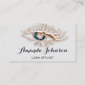 Carte De Visite Lashes professionnels Brosses de maquillage Logo R (Devant)