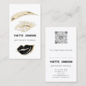 Carte De Visite Lashes professionnels Brosses logo maquillage Lèvr (Devant / Derrière)