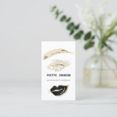 Carte De Visite Lashes professionnels Brosses logo maquillage Lèvr (Debout devant)