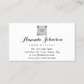 Carte De Visite Lashes professionnels Brosses logo maquillage Or B (Dos)