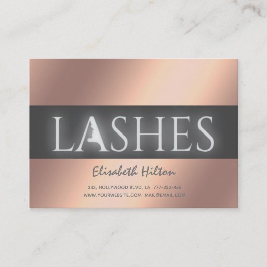 Carte De Visite Lashes Prolongation Instructions pour les soins po (Devant)