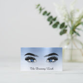 Carte De Visite *~* Lashes QR Brows Extensions BLUE parties scinti (Debout devant)