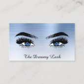 Carte De Visite *~* Lashes QR Brows Extensions BLUE parties scinti (Devant)