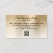 Carte De Visite *~* Lashes QR Brows Extensions Gold Parties scinti (Dos)