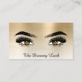 Carte De Visite *~* Lashes QR Brows Extensions Gold Parties scinti (Devant)