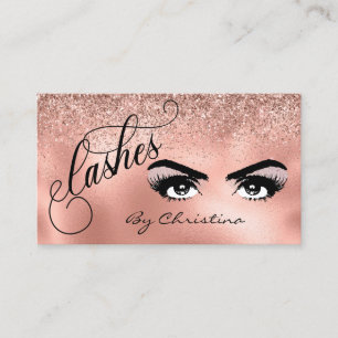 Carte De Visite Lashes Rose manuscrit Gold Eyelash Eyes