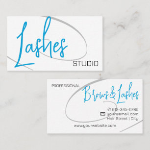 Carte De Visite Lashes Studio Moderne Classique Professionnelle Bl