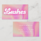 Carte De Visite Lashes Super rose rétro (Devant / Derrière)