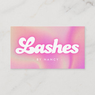 Carte De Visite Lashes Super rose rétro