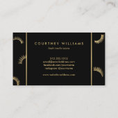 Carte De Visite Lashes texte Motif noir/or (Dos)