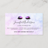 Carte De Visite Lashs d'artiste maquillage à Parties scintillant v (Dos)