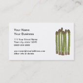 Carte De Visite L'asperge verte transperce l'amant végétal (Dos)