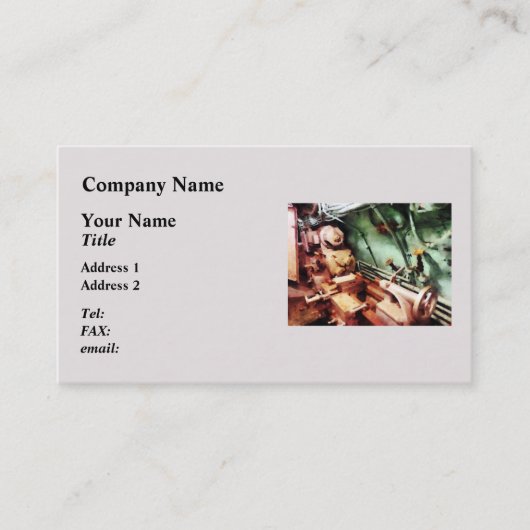 Carte De Visite Lathe métallique en sous-marin (Devant)