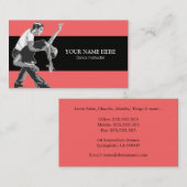 Carte de visite latin d'instructeur de danse de (Devant / Derrière)