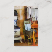 Carte De Visite Laundry Drying à Kitchen (Dos)