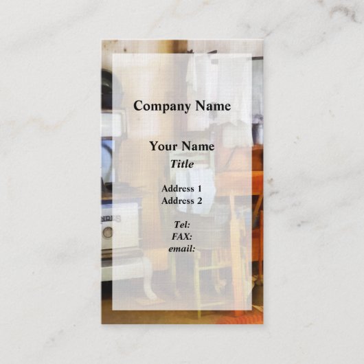 Carte De Visite Laundry Drying à Kitchen (Devant)