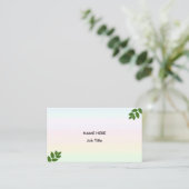 Carte De Visite Laurel Feuilles sur Pastel Colors (Debout devant)