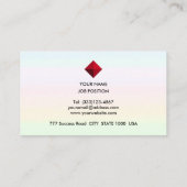 Carte De Visite Laurel Feuilles sur Pastel Colors (Dos)