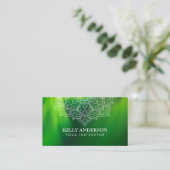 Carte De Visite L'aurore et mandala d'instructeur de yoga (Debout devant)