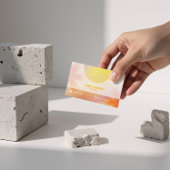 Carte De Visite Lava Yellow Gradient Card pour les Techs et Salons