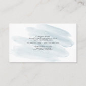 Carte De Visite Lavage à l'aquarelle bleu transparent (Dos)