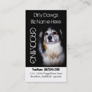 Carte De Visite Lavage australien boueux de chien de toilettage de