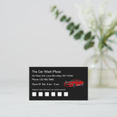 Carte De Visite Lavage Auto Cool Automobile (Debout devant)