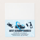 Carte De Visite Lavage automatique de voiture | Fournitures de net (Extérieur déplié)