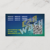 Carte De Visite Lavage bleu vert jaune (Dos)