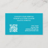 Carte De Visite Lavage de la fenêtre d'alimentation sous pression (Dos)