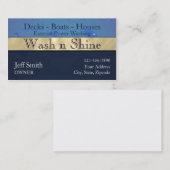 Carte De Visite Lavage de l'alimentation (Devant / Derrière)