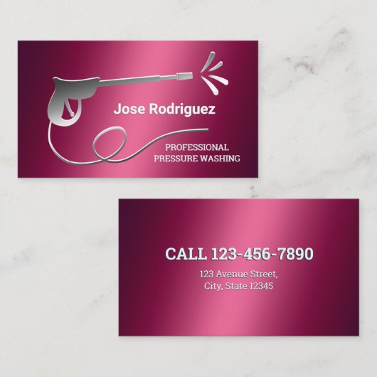 Carte De Visite Lavage de pression (Devant / Derrière)