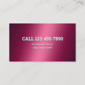 Carte De Visite Lavage de pression (Dos)