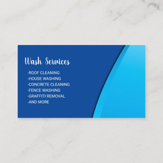 Carte De Visite Lavage de pression de lave-linge moderne bleu (Dos)