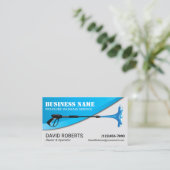 Carte De Visite Lavage de pression de lave-linge moderne bleu (Debout devant)