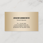 Carte De Visite Lavage de pression Lavage d'alimentation Bleu & Or (Dos)