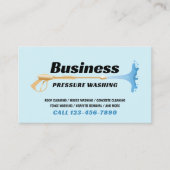 Carte De Visite Lavage de pression Lavage d'alimentation Bleu & Or (Devant)