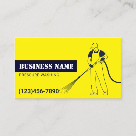 Carte De Visite Lavage de pression Lavage de puissance Marine et n (Devant)