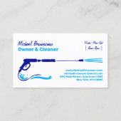 Carte De Visite Lavage de pression puissance Lavage bleu marine (Dos)