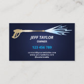 Carte De Visite Lavage de puissance de pression professionnel (Dos)