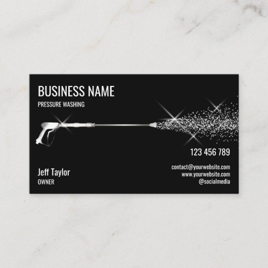 Carte De Visite Lavage de puissance de pression professionnel (Devant)