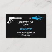 Carte De Visite Lavage de puissance de pression professionnel (Dos)