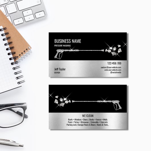Carte De Visite Lavage de puissance de pression professionnel