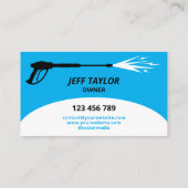 Carte De Visite Lavage de puissance de pression professionnel (Dos)