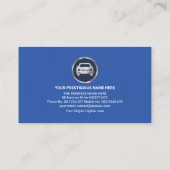 Carte De Visite Lavage de voiture avec des vagues d'eau bleue (Dos)