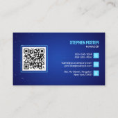 Carte De Visite Lavage de voiture bleu Nettoyage automatique Shamp (Dos)